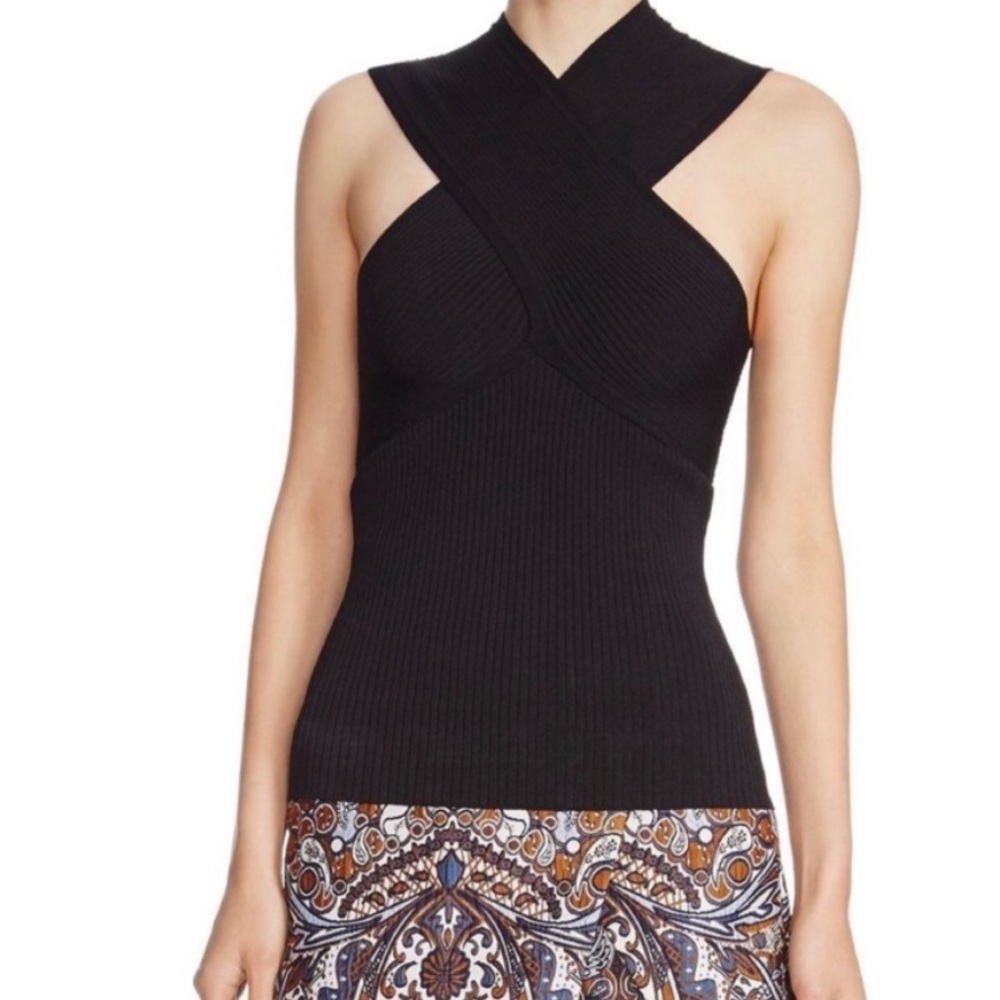 Women's Black Sleeveless Sweater